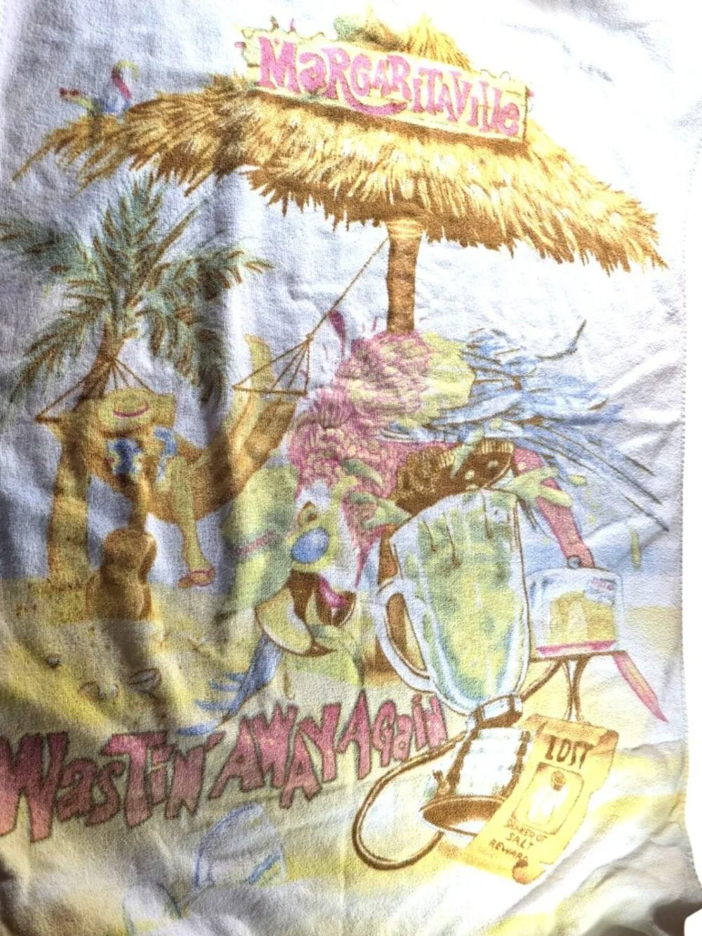 Margaritaville Towel Wastin Away Again Caribbean Soul 100% Cotton Beach vacation